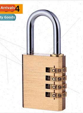 Large 4-dig brass combination lock iron door gym locker cour