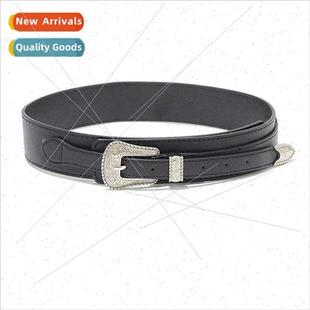 buckle hundred Ms. belt wide pin pattern floral retro tide