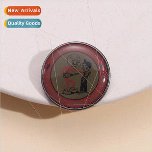 Tinplate Round Badge ve Child Electricy Will Kill You Alert