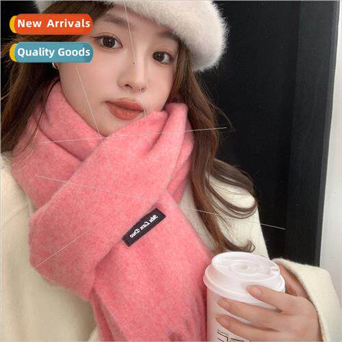 2023 winter lazy wind scarf wool blended female warm neck sh