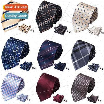Business Tie Polyester Men Tie Printed Jacquard Workplace Ti