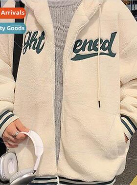 lamb wool coat men women couples fall winter padded thickene