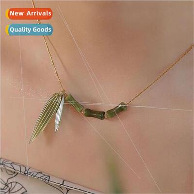 Cool sense bamboo necklace female ancient beaded collarbone