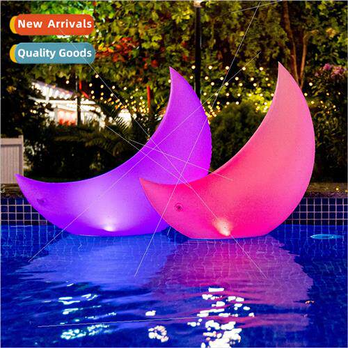 Inflatable PVC Pool ghts Moon ghts Patio Portable Glowing Wa