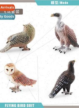 Solid Wildlife Monkey-faced Eagle Owl Vulture Bird Model Toy
