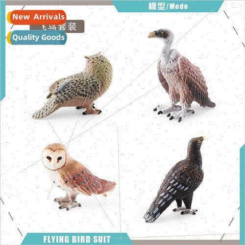 Solid Wildlife Monkey-faced Eagle Owl Vulture Bird Model Toy