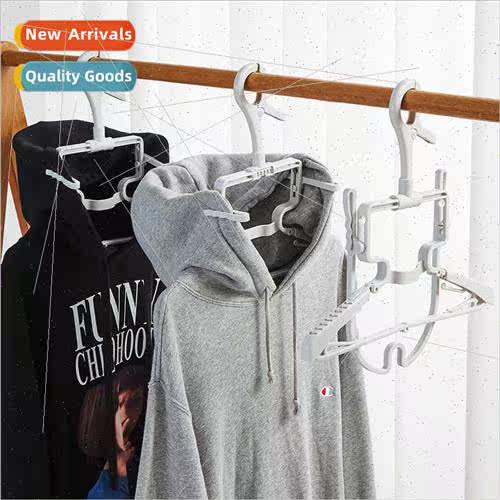 New hooded folding coat rack multifunctional folding coat ra