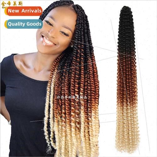 Europe wig water wave water wave chemical fiber long curly h