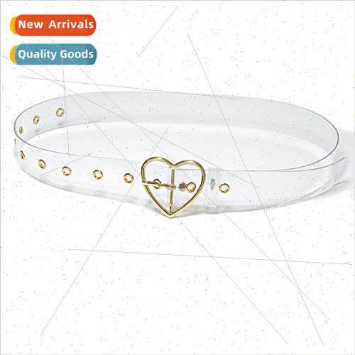 Ms. transparent pvc thin belt sweet fashion crystal tide  be