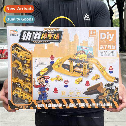Boys play house inertia boomerang engineering car toy set ch