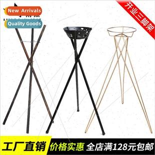 Flower supplies solid Opening iron basket wood gol flower