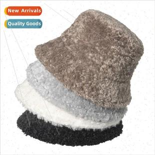 hot bar lamb Korean velvet baby wool fisherman hat