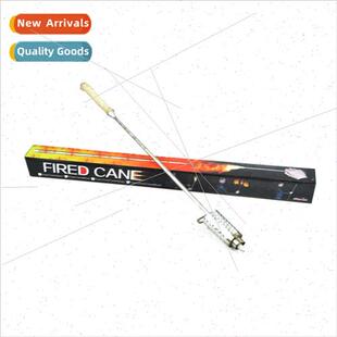 G0033 Five-pronged flaming wand silver black stick magic pro