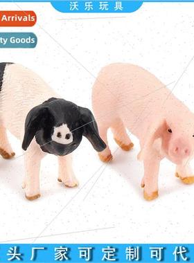 Ornaments small size drop ear piglets model solid static far