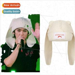 label warm cute thickened cap wool ears pig cat winter fall