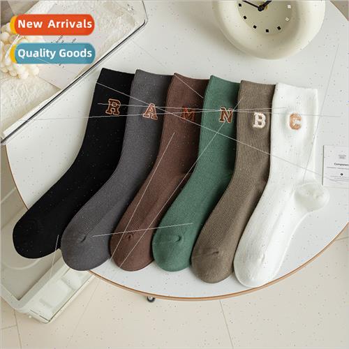 Korean wind system fall socks retro pile socks female cotton