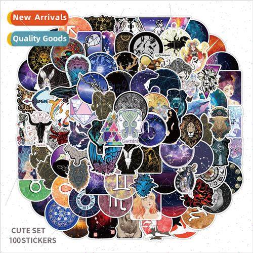 100 pcs of twelve constellations starry sky graffi stickers