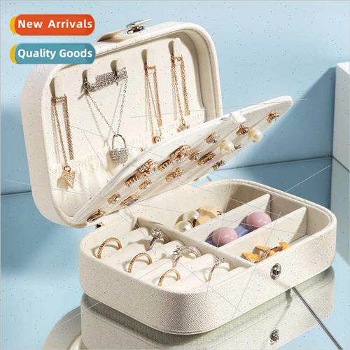 Jewellery storage box double necklace earrings ring pu jewel