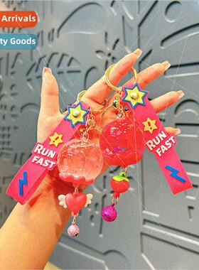 Everlasting flowers wind chime key chain acrylic keychain qu