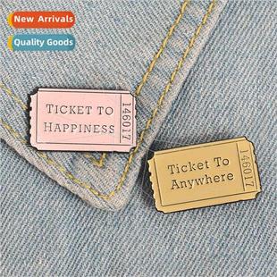 Drip Alloy Ticket Cartoon Film Oil Pin Jewellery Lapel