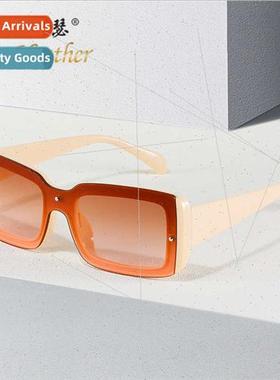 New square frame 346 Europe connected piece sunglasses femal