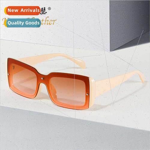 New square frame 346 Europe connected piece sunglasses femal