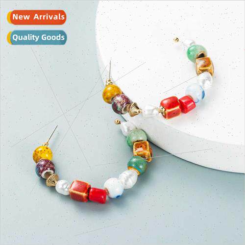 Europe personalized C-shaped imation pearl earrings earrings