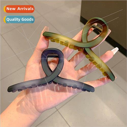 Dark Green Ink Skin Feeling Grab Clip mple Frosted Large Sha