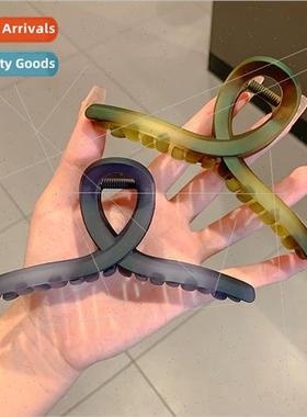 Dark Green Ink Skin Feeling Grab Clip mple Frosted Large Sha