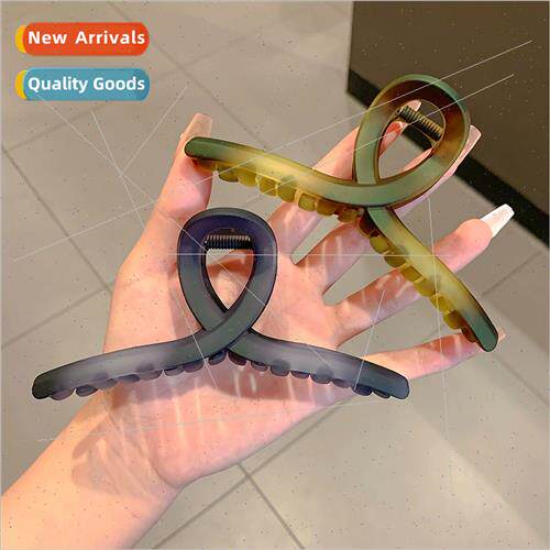 Dark Green Ink Skin Feeling Grab Clip mple Frosted Large Sha