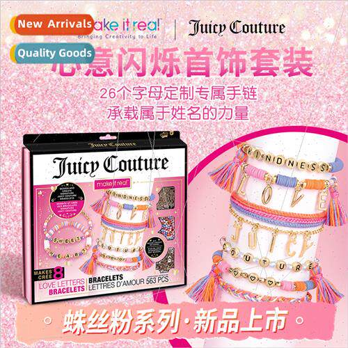 Make  real girls bracelet DIY beading mei yi rui heart flash