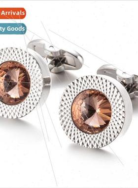 Pink Crystal Cufflinks Business New Austrian Cufflinks Authe