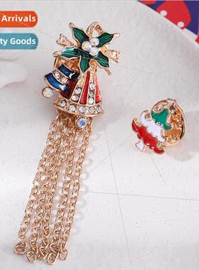 2021 Europe new cartoon Christmas brooch alloy oil drop Chri