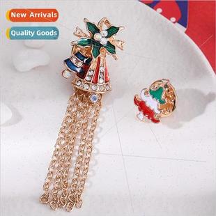 cartoon Christmas drop Europe Chri oil new alloy 2021 brooch