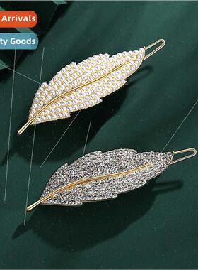 side clip ins wind rhinestone hairpin female pearl frog buck