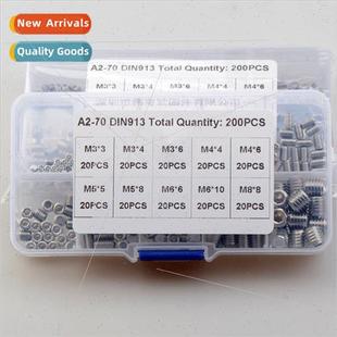 Stainless Flat 304 Hexagonal Setting DIN913 200pcs