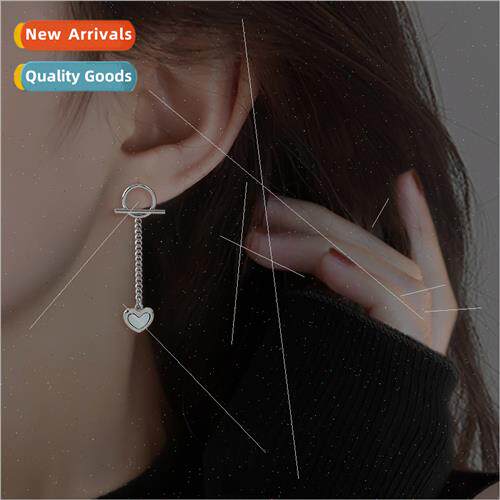 Love chain earrings delicate thin earrings female niche fash