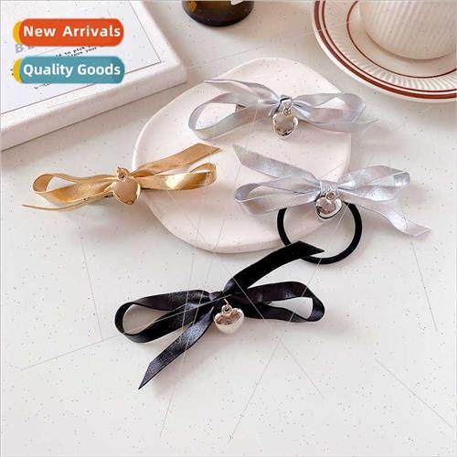lver heart bow hair clips niche cold wind back head large te