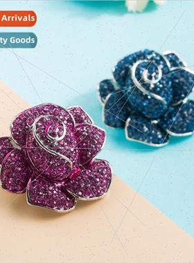 Europe alloy encrusted rhinestones floral large flowers broo