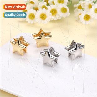 earrings female stereoscopic Europe arc star full pentag ins