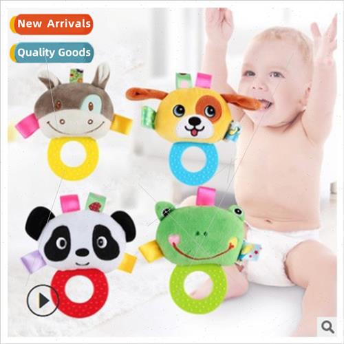 Cartoon animal teether hrattle Baby hgrasp teething doll 0-1