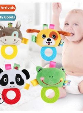 Cartoon animal teether hrattle Baby hgrasp teething doll 0-1