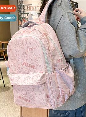 schoolbag 2024 new sweet fresh cute backpack portable leisur