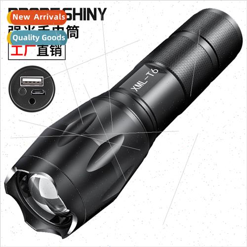 light strong light T6 flashlight USB rechargeable with recha