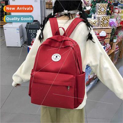 Nylon shoulder bag 2024 new simple solid color Korean school