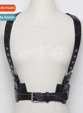 Shirt Waistcoat Set Dance Permance Outer Binding Vest Vest L