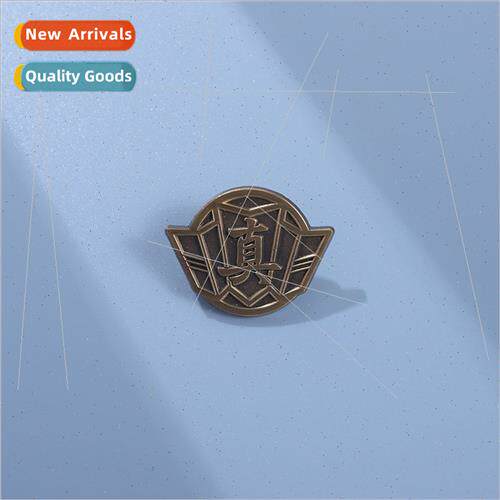 Vintage cold wind geometric badge do old hundred Chinese cha