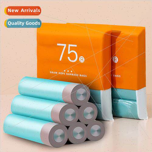 75pcs Colorful Garbage Bags  Handheld Black Large Kchen Draw