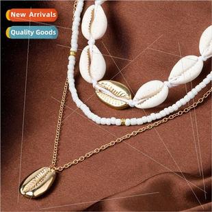 accessories layered women bohemian bea Collarbone rice chain