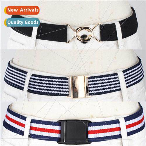Lazy pants belt versatile elastic elastic jeans belt female